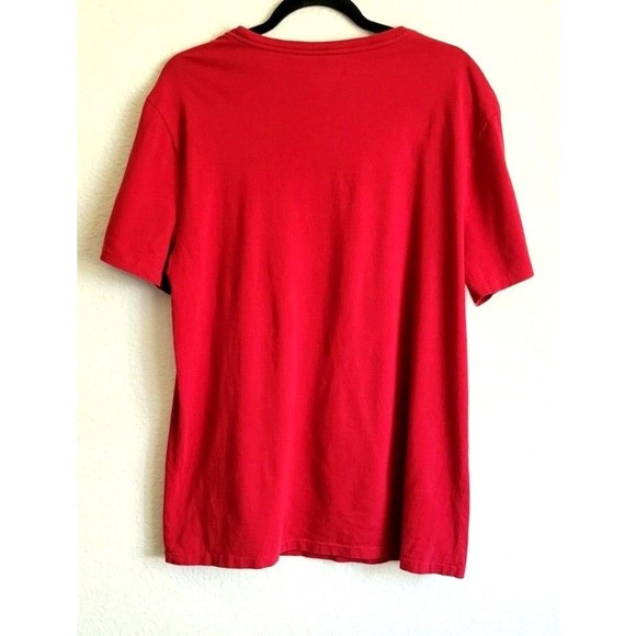 Polo Ralph Lauren Black Pony Graphic Custom Red T Shirt Men's Slim Fit Large Vtg - Picture 3 of 5